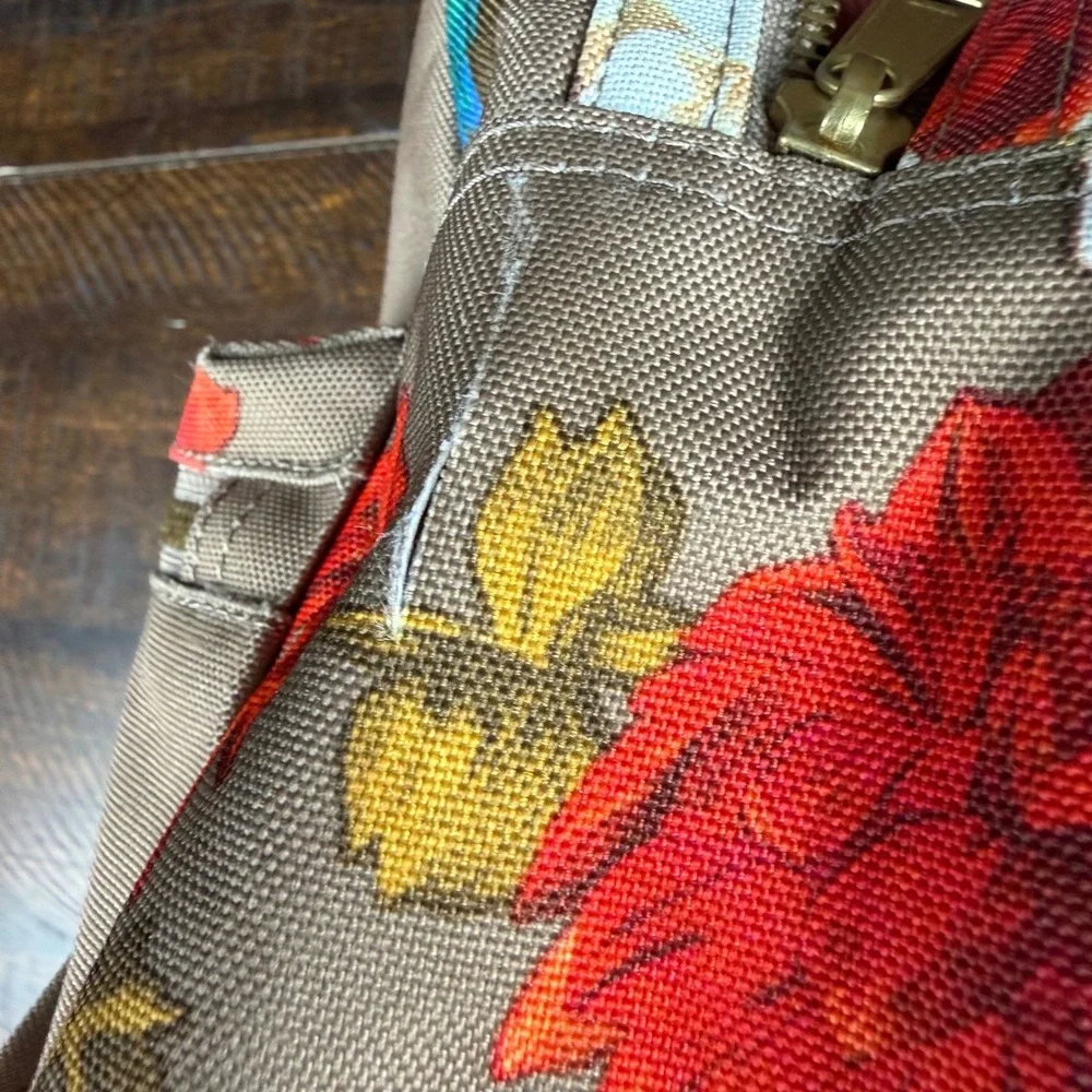 Herschel Nova Mini Backpack Brown Floral OS Canvas Boho School Travel Bag